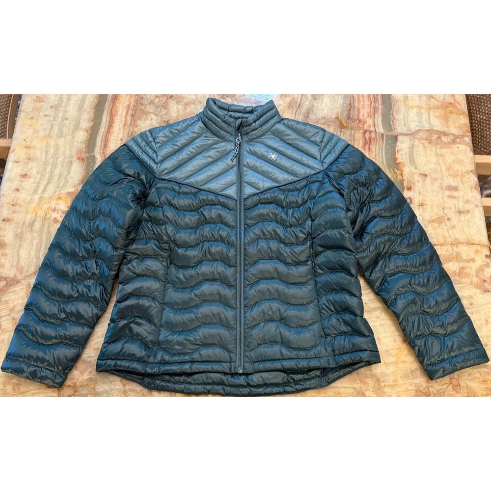 Ariat Tek Mens Ideal Down Puffer Jacket Forest Mist Outdoor‎ Lightweight Size XL